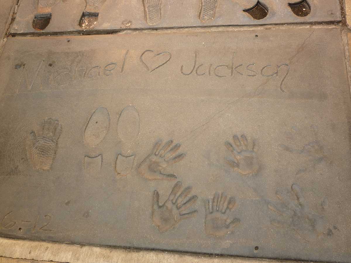 Hand- und Fußabdruck von Michael Jackson