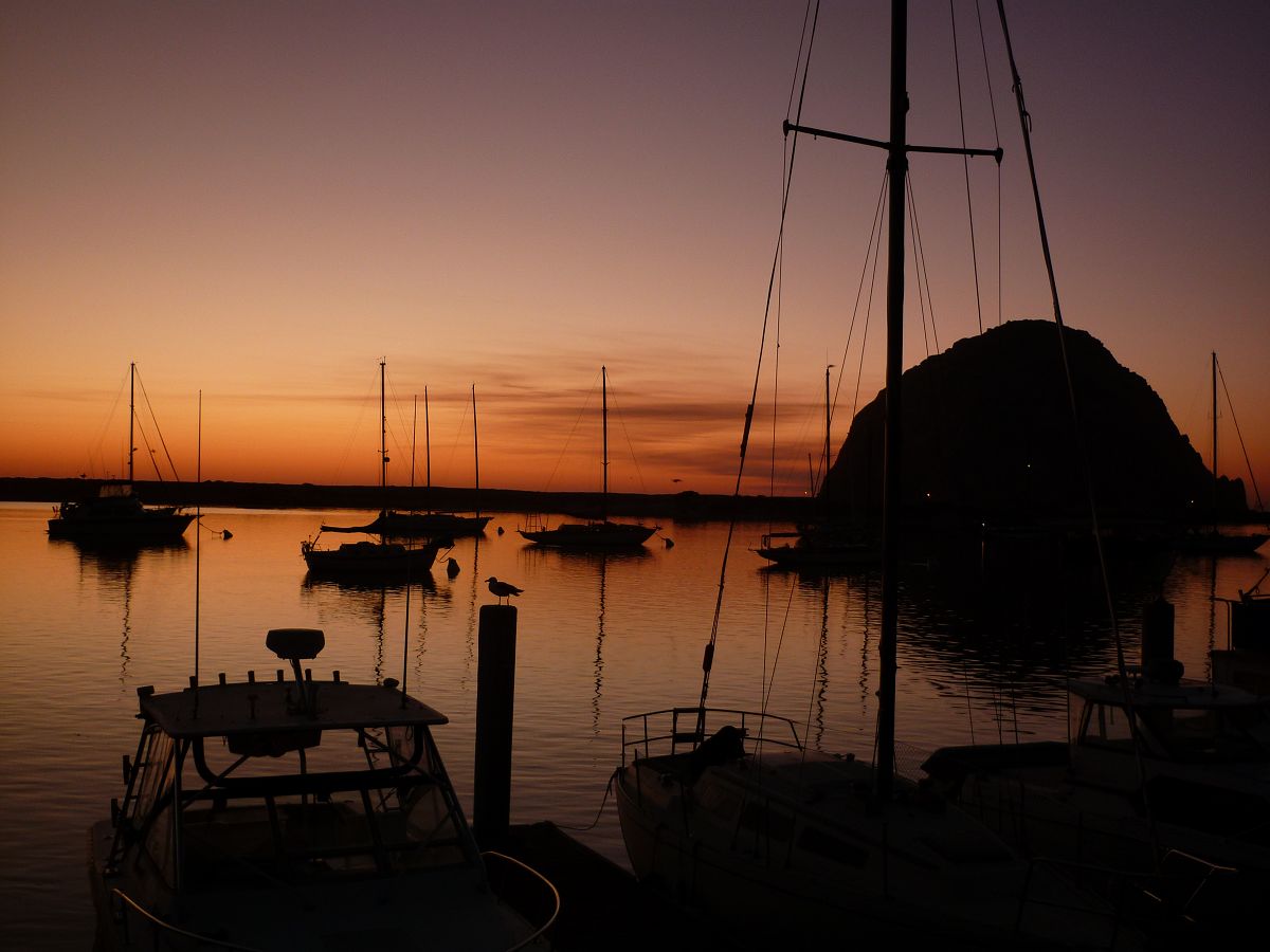 Morro Bay bei Sonnenuntergang